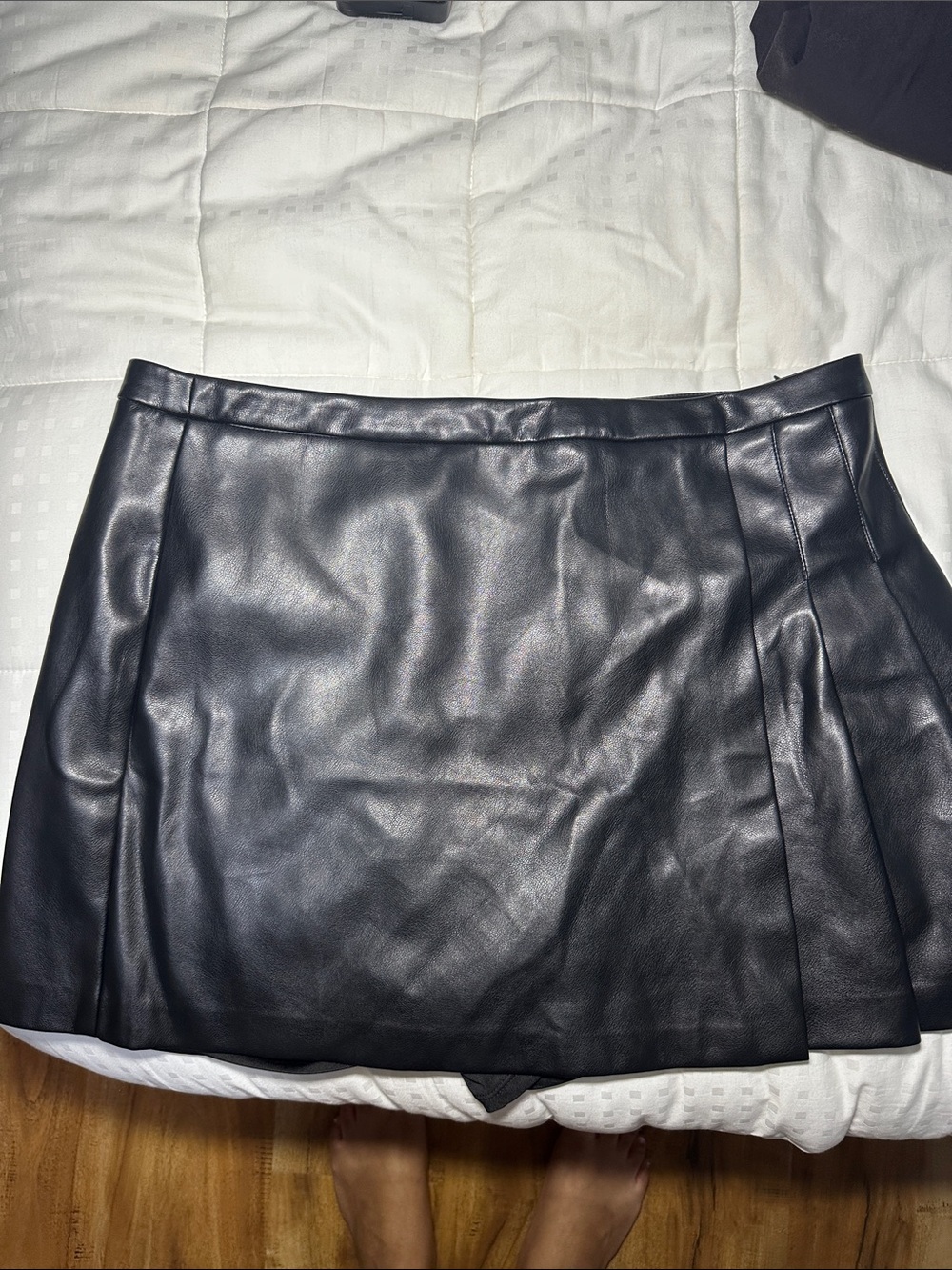 Dynamite Black Faux Leather Mini Skirt
